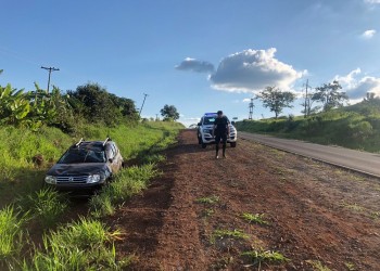 Vehículo despistó en Pozo Azul pero no se encontró a nadie a bordo