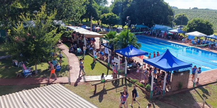 SHOW. Así lució el natatorio de la entidad a cargo de la organización.