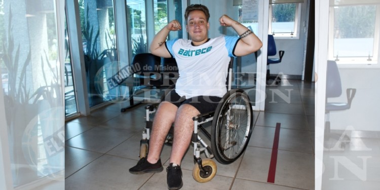 TODA LA FUERZA. Tiago Engler ya mostró sus condiciones en los Juegos Evita.