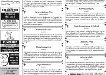 Fúnebres del Jueves 23 de Febrero de 2023