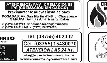 Fúnebres del Miércoles 1 de Marzo de 2023