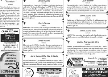 Fúnebres del Miércoles 22 de Febrero de 2023