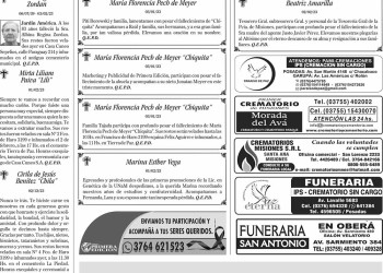 Fúnebres del Sábado 4 de Febrero de 2023