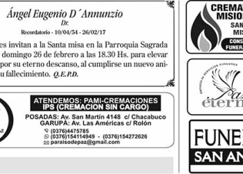 Fúnebres del Sábado 25 de Febrero de 2023