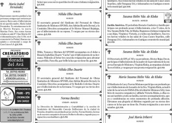 Fúnebres del Viernes 17 de Febrero de 2023