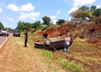 Despiste y vuelco en Campo Ramón