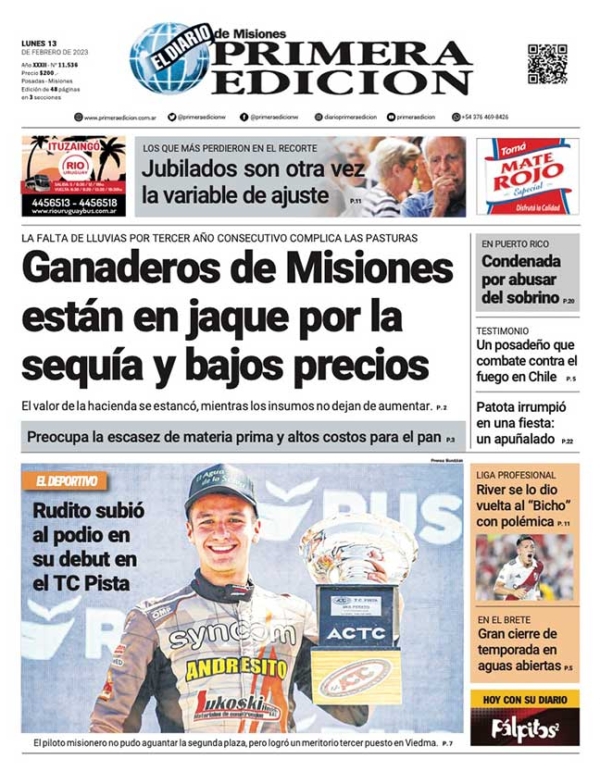 Tapa del día 13 de febrero de 2023