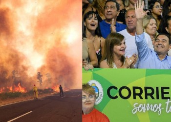 Escándalo en Corrientes: Valdés elige los carnavales y su provincia está en llamas