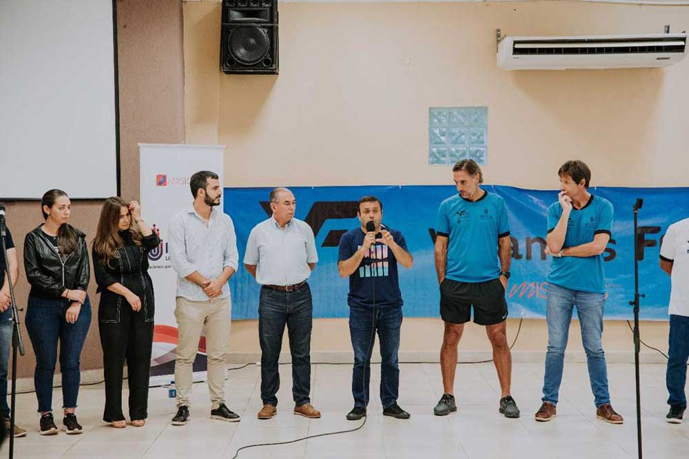 El Gobernador junto a Rolando Schiavi y "Lalo" Stelatto