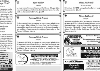 Fúnebres del Viernes 3 de Marzo de 2023