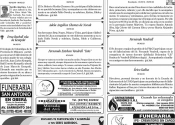 Fúnebres del Jueves 9 de Marzo de 2023