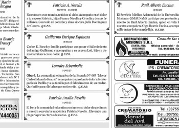 Fúnebres del Jueves 16 de Marzo de 2023