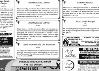 Fúnebres del Martes 14 de Marzo de 2023