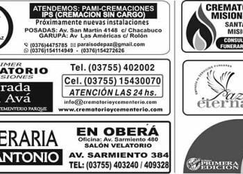 Fúnebres del Sábado 1 de Abril de 2023