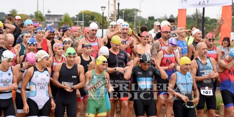 TODO LISTO. Los atletas, segundos antes de la largada en el último Nacional disputado en Misiones.