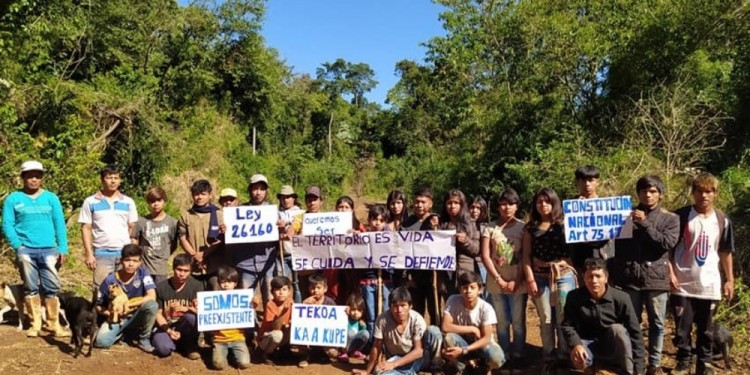 RECLAMO. Recordaron que garantizar el hábitat de las comunidades mbya en los montes nativos, garantiza la preservación de éstos.
