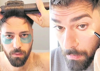 Maquillaje correctivo y natural para hombres