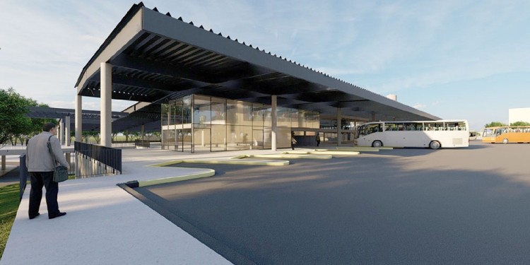 MODERNA. Las imágenes plantean cambios importantes en todos los sectores de la nueva Terminal de Posadas. (Gentileza MP)