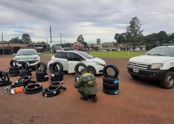 Incautaron neumáticos y repuestos en San Pedro