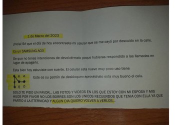 Perdió el celular e hizo pública la emotiva razón por la cual necesita que se lo devuelvan