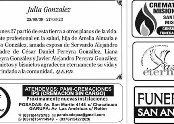 Fúnebres del  Domingo 2 de Abril de 2023