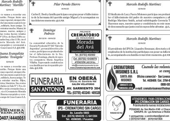 Fúnebres del jueves 13 de abril de 2023