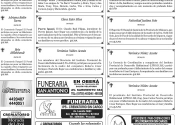 Fúnebres del martes 11 de abril de 2023