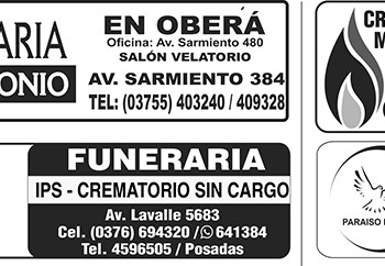 Fúnebres del sábado 15 de abril de 2023