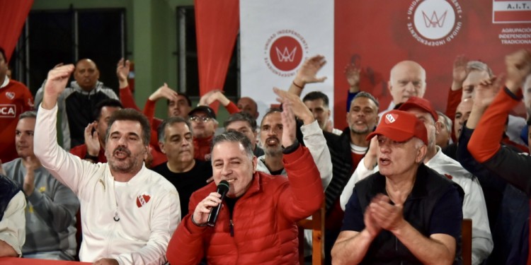 Fabián Doman, el día que asumió como Presidente de Independiente.