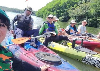 Misioneros participaron en el encuentro de kayak fishing