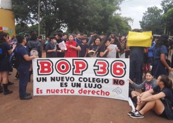 Protesta en el BOP 36: “La escuela es un peligro para alumnos y docentes”