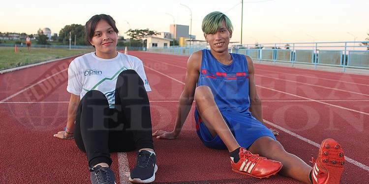 EXPECTATIVA. Irina es de Garupá y entrena con la profe Guastavino. Maxi es de Oberá y trabaja a diario con Flores.