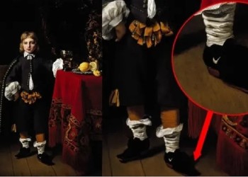 Descubren el logo de Nike en una pintura barroca