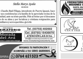 Fúnebres del Jueves 4 de Mayo de 2023