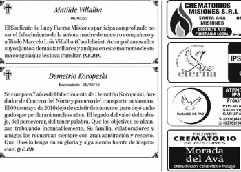 Fúnebres del Martes 9 de Mayo de 2023