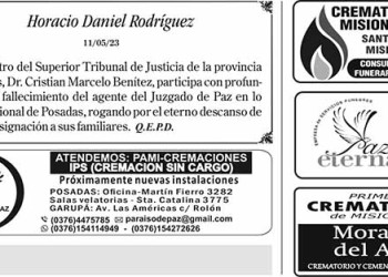 Fúnebres del Viernes 12 de Mayo de 2023