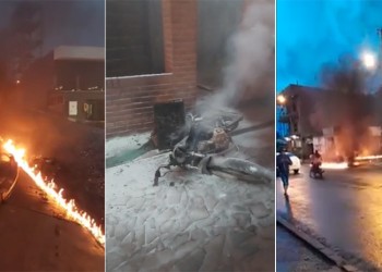 Una moto se incendió en Iguazú: llevaba combustible en botellas de plástico 