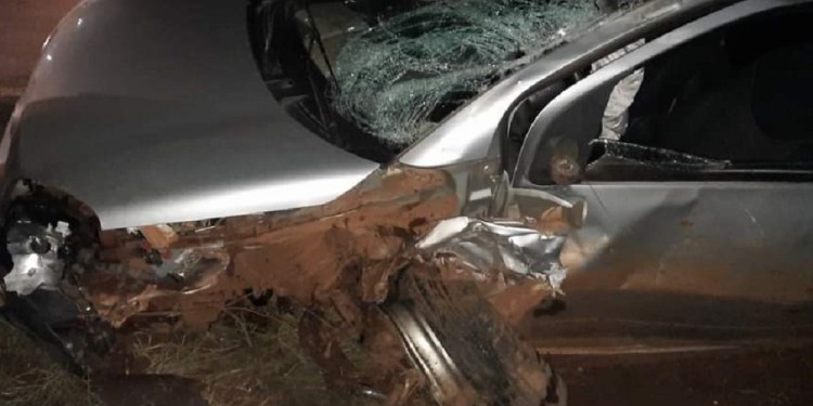 Así quedó la camioneta contra la que impactó Camardelli