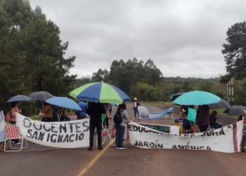 El FTEL corta totalmente la ruta 12 en San Ignacio