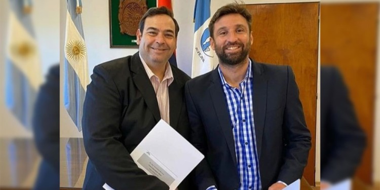 JUNTOS POR EL CAMBIO. Jorge Ratier Berrondo (PRO) junto a Ariel “Pepe” Pianesi (UCR), referentes misioneros de JxC.