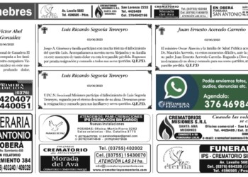 Fúnebres del lunes 5 de junio de 2023