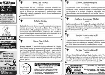 Fúnebres del Jueves 15 de Junio de 2023