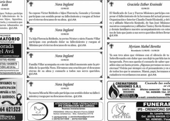 Fúnebres del Miércoles 14 de Junio de 2023