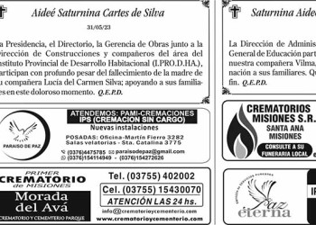 Fúnebres del Viernes 2 de Junio de 2023