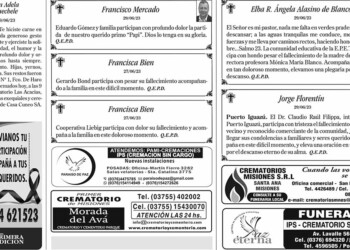 Fúnebres del Viernes 30 de Junio de 2023