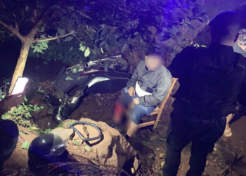 Motociclista perdió el control de su rodado y cayó al arroyo Mbotaby