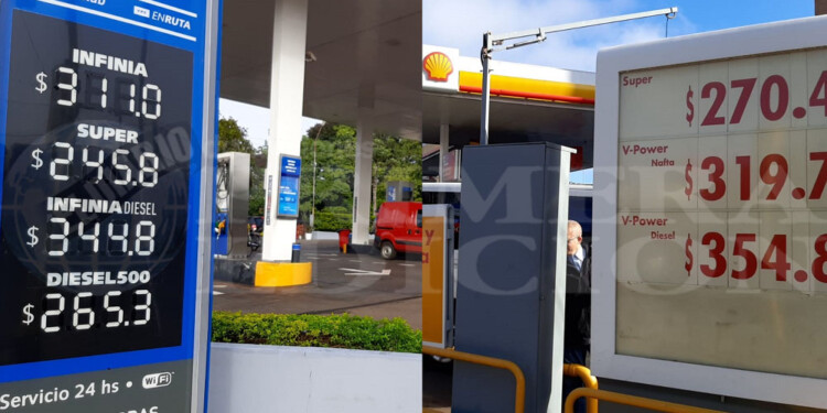 EN POSADAS YPF AUMENTÓ DE ACUERDO A LO ANUNCIADO. Las demás estaciones también ajustaron precios y ninguna aplicó el porcentaje de 4% de Precios Cuidados.