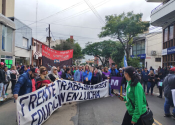 El Frente de Trabajadores de la Educación en Lucha se movilizó esta mañana en Posadas