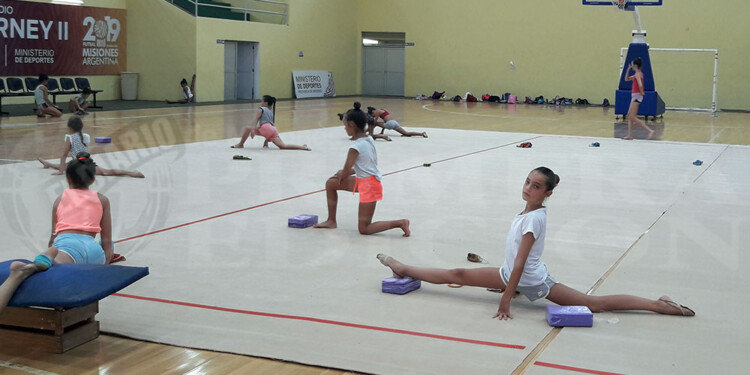 TODO LISTO. Las gimnastas misioneras se prepararon con todo para el Nacional. (Foto gentileza Gladys Acuña).