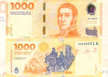 Entró en circulación el nuevo billete de $1000 con la imagen de José de San Martín